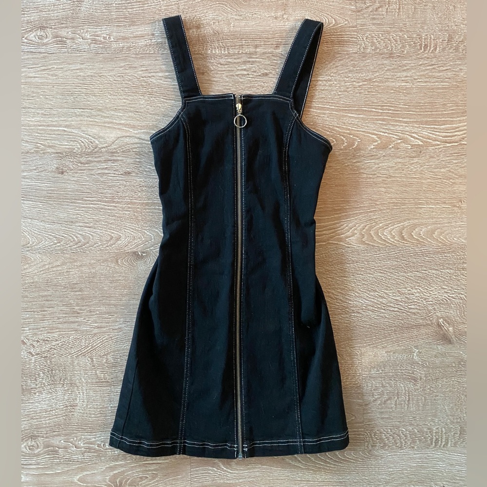 Topshop Dark Denim Dress - 4